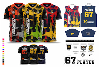 create sports soccer uniform sublimation designs
