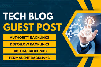 do guest post on technology blogs and give dofollow backlink from tech blog