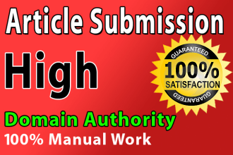 do 20 article submission on da50 with dofollow links
