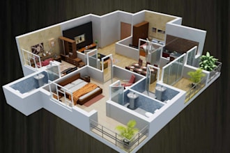 make a 3d floorplan