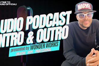 create amazing podcast intro outro audio  sonic branding
