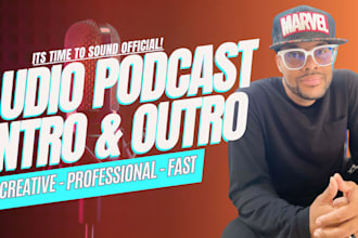 create a professional podcast intro outro and audio branding