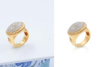 do jewelry background removal, creative retouching