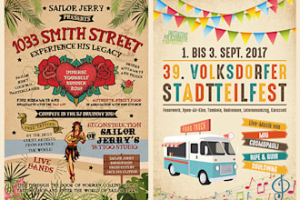 design retro flyer or poster