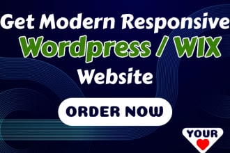 design or modify a responsive wordpress or wix website