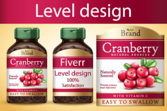 design bottle label and do bottle mock up