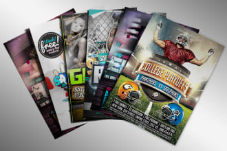 design 2 concept business flyer, brochure, or poster in 24h