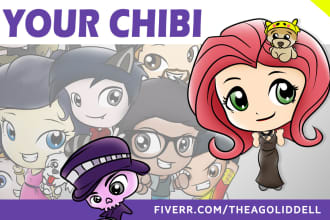 draw your chibi in my style art for you