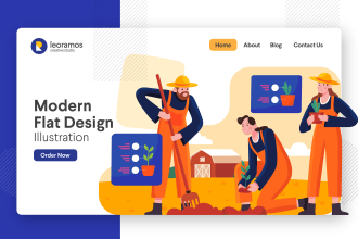 create modern flat design illustration