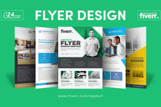 design professional business or corporate flyer