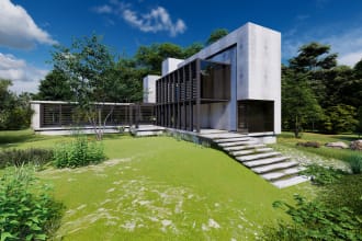 create sketchup 3d model and lumion render