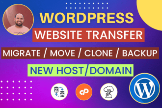 migrate wordpress website transfer website clone move backup to new host