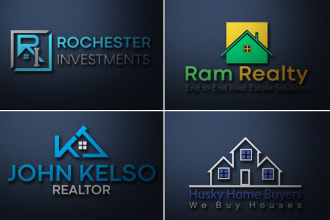design modern real estate or realtor logo