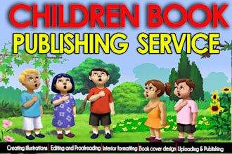 draw illustration, format, design bookcover and publish your children story book