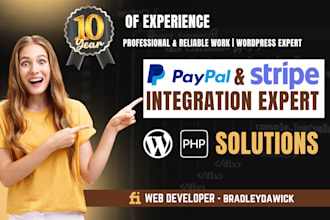 integrate stripe or paypal in your website