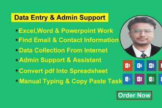 do data entry and admin support