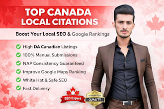 create 200 canada local citations for local SEO