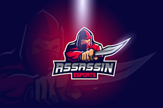 illustrate mascot character esports gaming logo