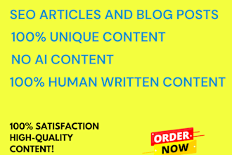 write SEO articles and blog posts by myself and no ai