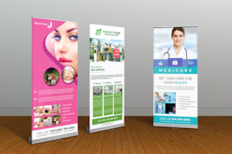 design outstanding roll up banner, retractable banner