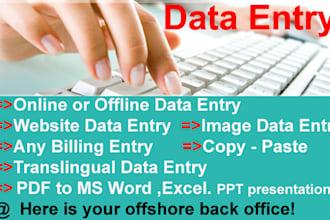 do online data entry or offline data entry ,web research
