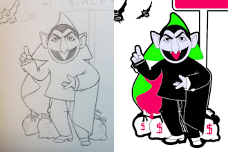 convert your logo , drawing to vector