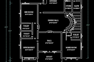 make architectural and civil drawings in cads