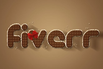 photoshop your message to look like chocolate