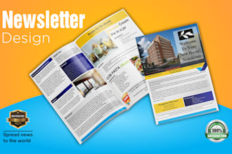 deliver high quality newsletter design for print or digital use