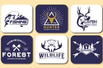 design hunting, fish, or any outdoor gaming logo