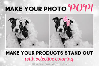 make your photo or product pop with selective coloring