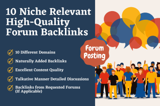 provide 10 forum posting backlinks