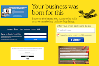 design mailchimp subscribe form, popup form signup form on wordpress site