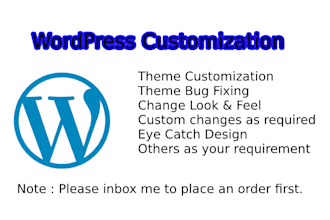make wordpress website and woocommerce customization