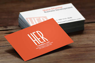 design double sided business card with unlimited revisions