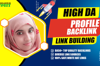 create 60 high da and pa profile backlinks