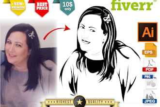 do custom vector portrait