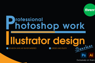 provide professional photoshop work and illustrator service