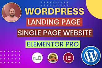 do wordpress landing page design or redesign landing page