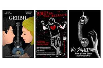 create illustrated posters and flyers