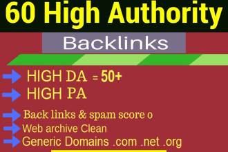 create 60 dofollow backlinks blog comments with high da 50 plus