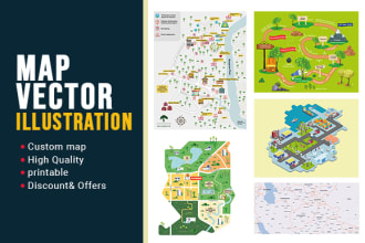 create high quality vector map illustration