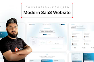 design modern saas website UI UX in figma