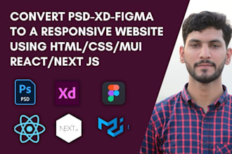 convert PSD to html, reactjs