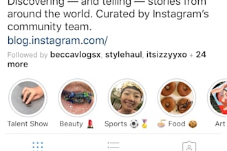 start up your instagram page