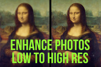 do photo enhancement, photo restoration and enhance images