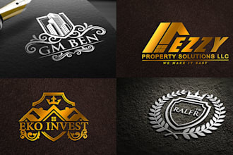 design modern real estate construction company logo for you