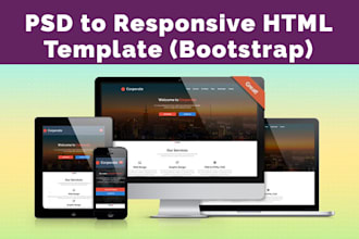 convert figma to responsive HTML template with bootstrap
