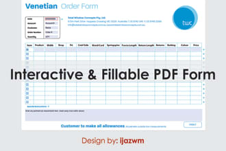 design interactive, fillable, clickable and PDF forms