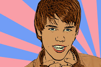 turn your potrait photo into my pop art style